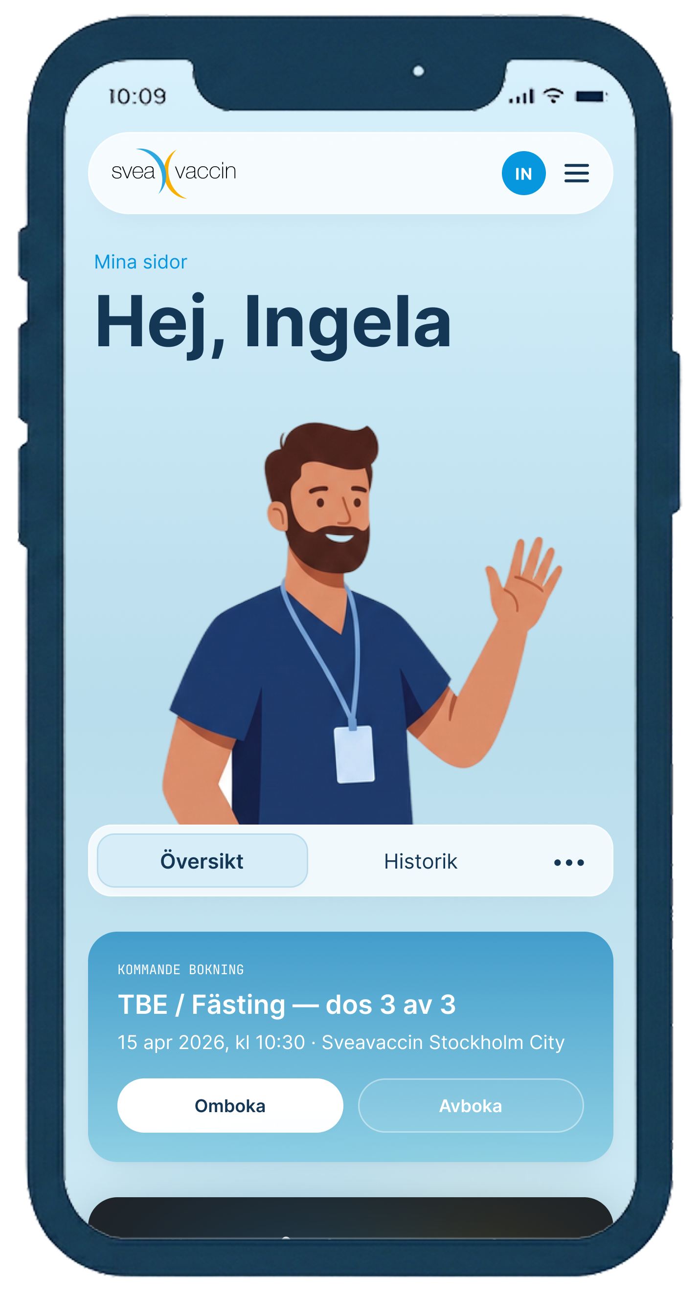 Mina sidor i mobilen