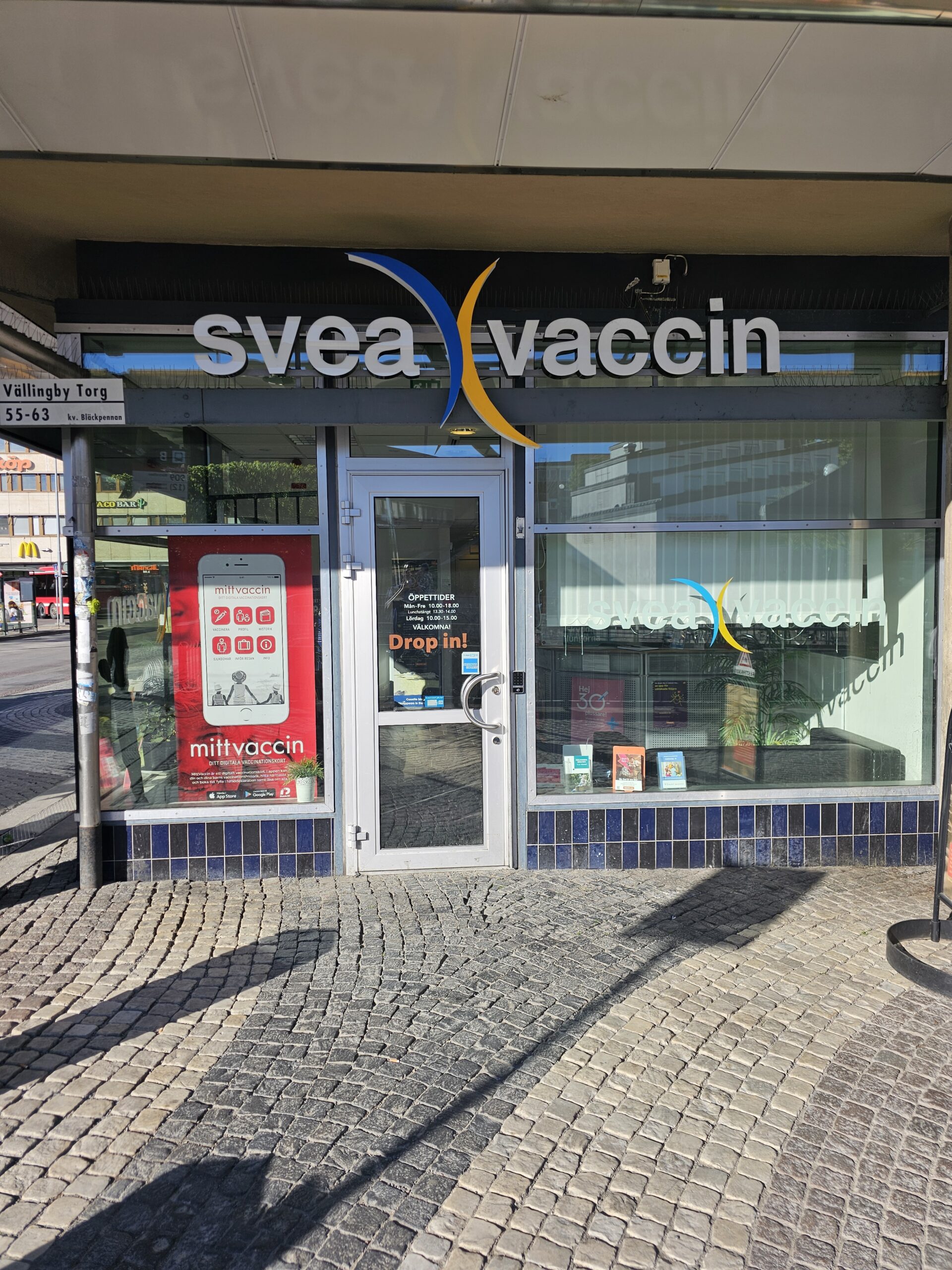 Vaccinationsklinik med drop-in nära Vällingby Torg.